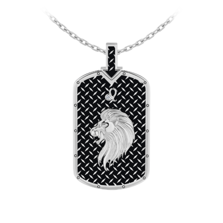 Подвес с бриллиантом, белое золото, нанокерамика