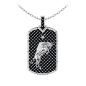 Подвес с бриллиантом, белое золото, нанокерамика