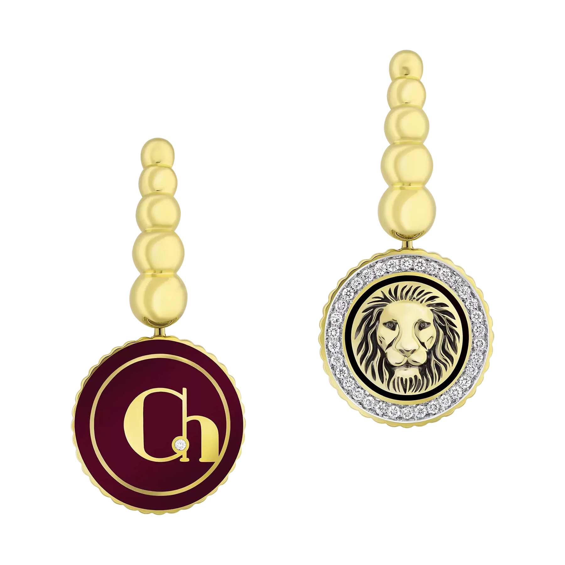 Серьги с бриллиантами, желтое золото, н.керамика