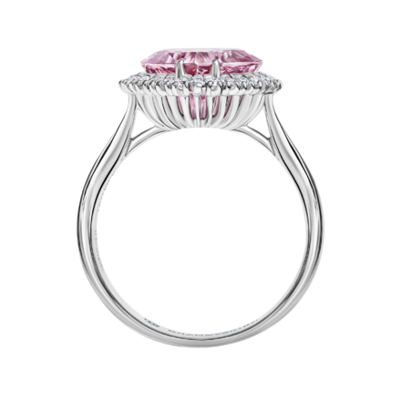 Кольцо со шпинелью и бриллиантами, белое золото 2