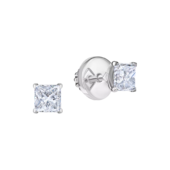 Пусеты с бриллиантами, белое золото