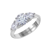 Кольцо с бриллиантами, белое золото