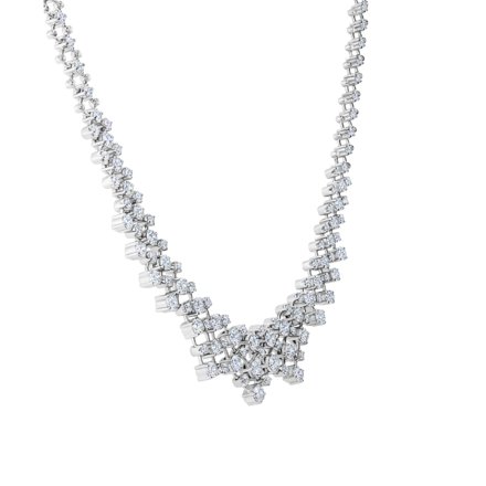 Колье с бриллиантами, белое золото 2