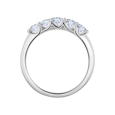 Обручальное кольцо с бриллиантами, белое золото 2