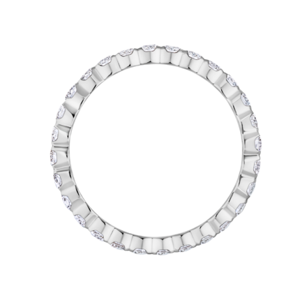 Обручальное кольцо с бриллиантами, белое золото 2