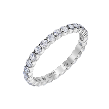 Обручальное кольцо с бриллиантами, белое золото