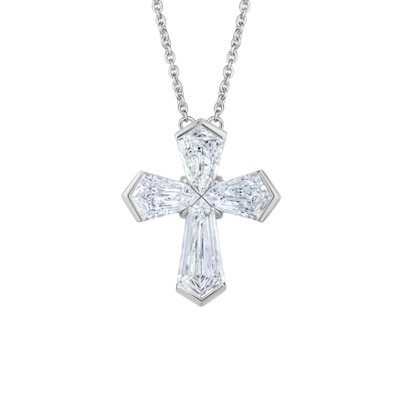 Колье с бриллиантами, белое золото