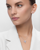 Пусеты с бриллиантами, белое золото