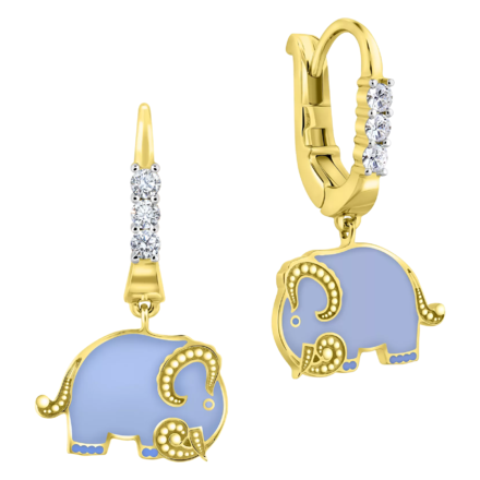 Серьги с бриллиантами, желтое золото, н.керамика