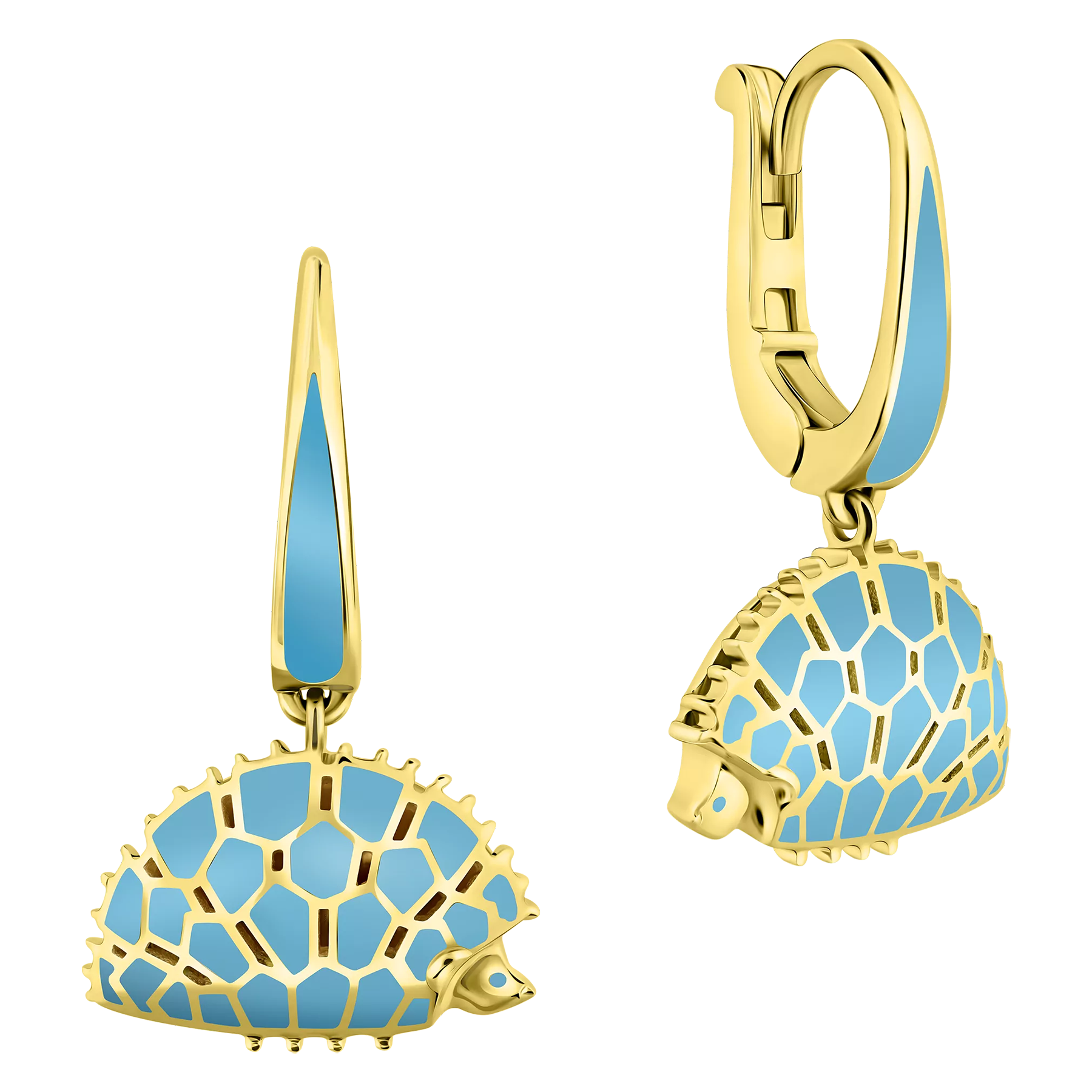 Серьги, желтое золото, н.керамика