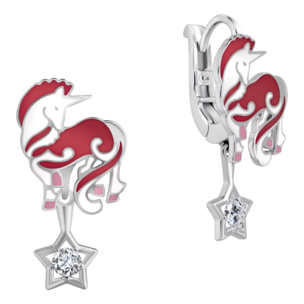 Серьги с бриллиантами, белое золото, н.керамика