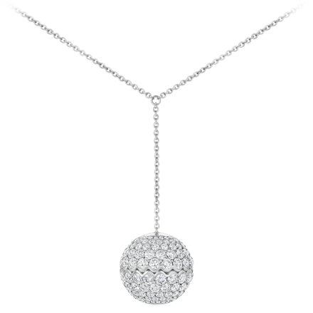 Колье с бриллиантами, белое золото