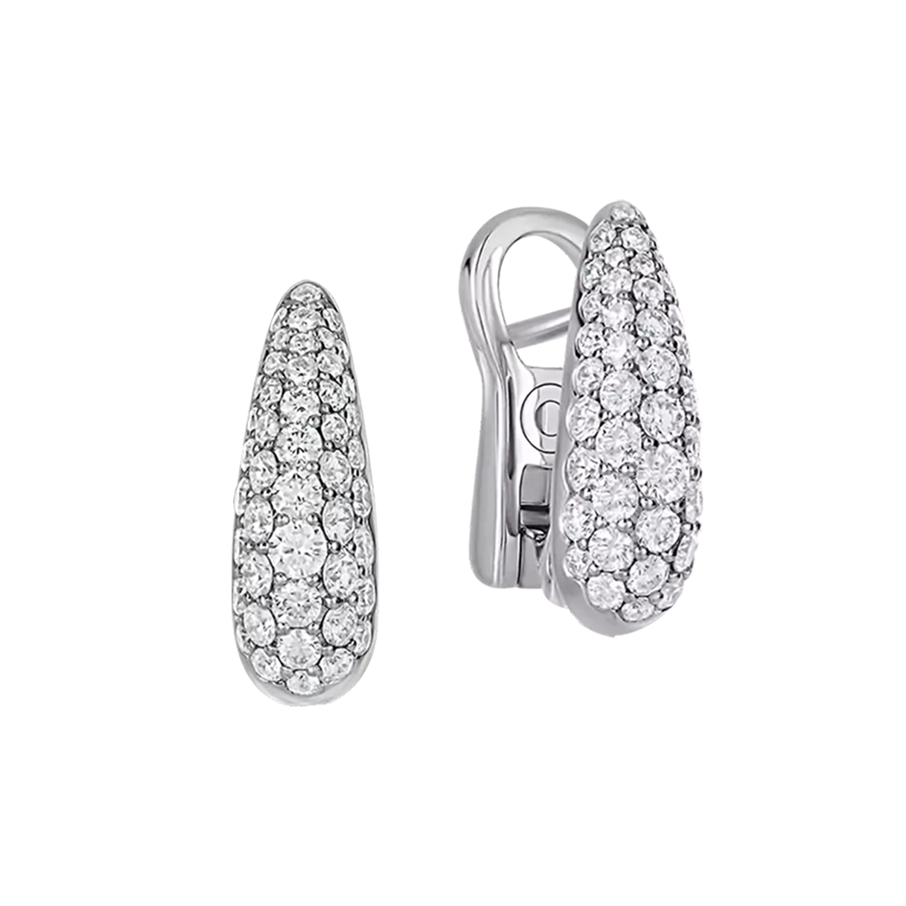 Серьги с бриллиантами, белое золото, н.керамика