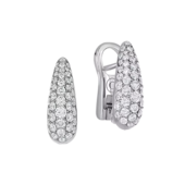 Серьги с бриллиантами, белое золото, н.керамика