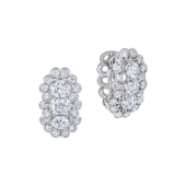 Серьги с бриллиантами, белое золото