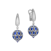 Серьги с сапфирами, белое золото