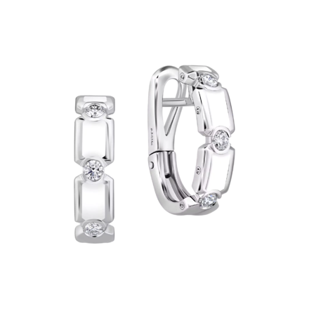 Серьги с бриллиантами, белое золото, белая н.керамика