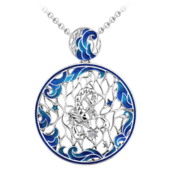 Подвес с бриллиантом, белое золото, н.керамика