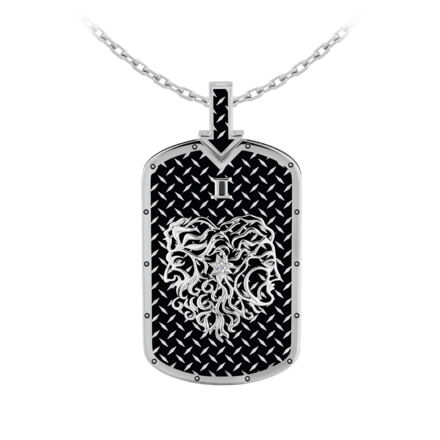 Подвес с бриллиантом, белое золото, нанокерамика