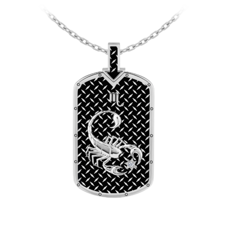 Подвес с бриллиантом, белое золото, нанокерамика