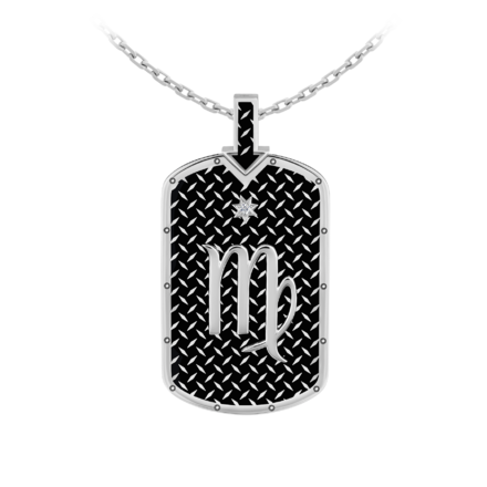 Подвес с бриллиантом, белое золото, наноркерамика