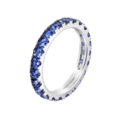 Кольцо с сапфирами, белое золото