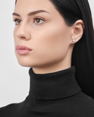 Пусеты с бриллиантами, жёлтое золото