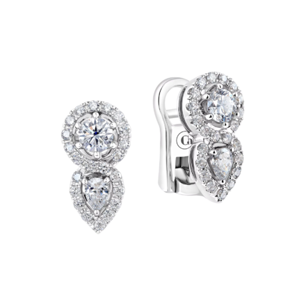 Серьги с бриллиантами, белое золото