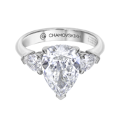 Кольцо с бриллиантами, белое золото