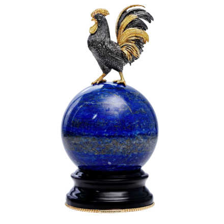 Настольная скульптура «Петух на шаре»