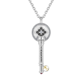 Подвес с рубином и бриллиантами, белое золото, н.керамика