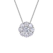 Колье с бриллиантами, белое золото