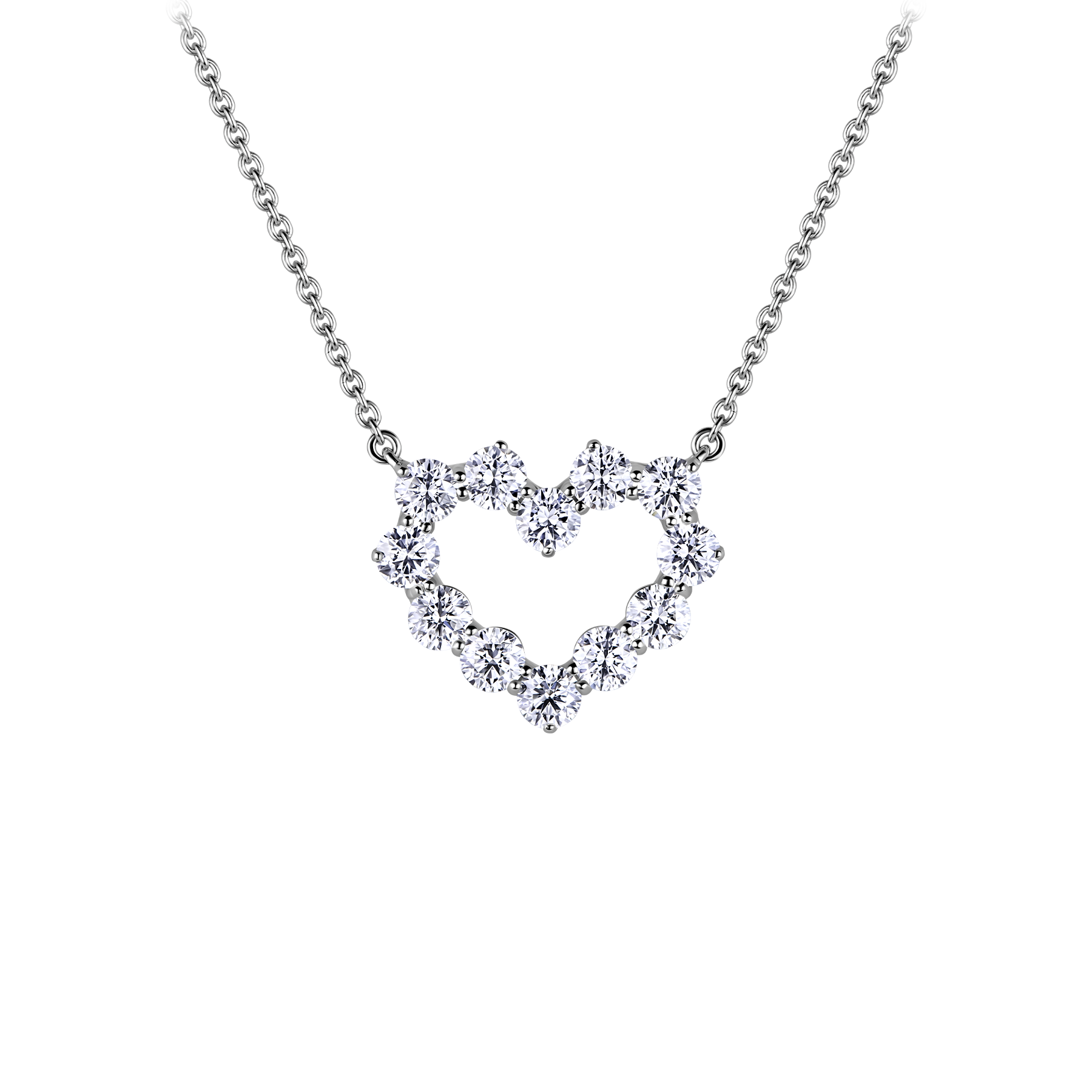 Колье с бриллиантами, белое золото