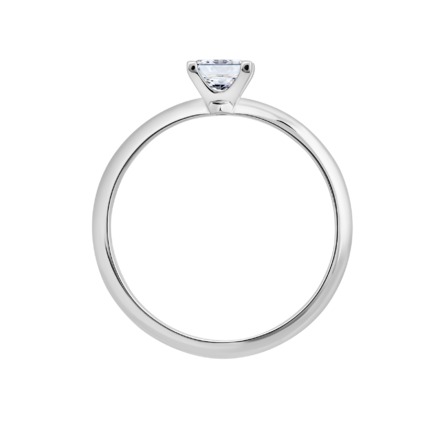 Помолвочное кольцо с бриллиантом, белое золото 3