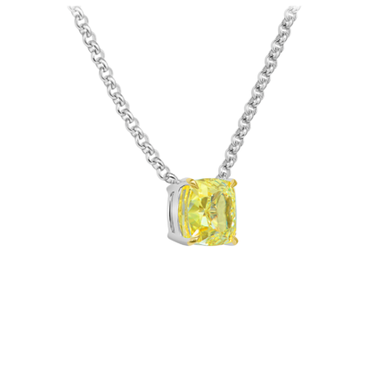 Колье с бриллиантом, белое золото 2