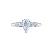 Кольцо с бриллиантами, белое золото