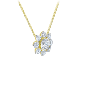 Колье с бриллиантами, желтое золото