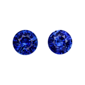 Сет из двух сапфиров, ROYAL BLUE, SRI LANKA, Круг, 4,47ct/ 3,9ct