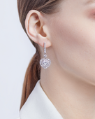 Серьги с бриллиантами, белое золото