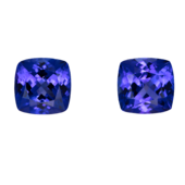 Сет из двух танзанитов, Кушон, 12,66ct