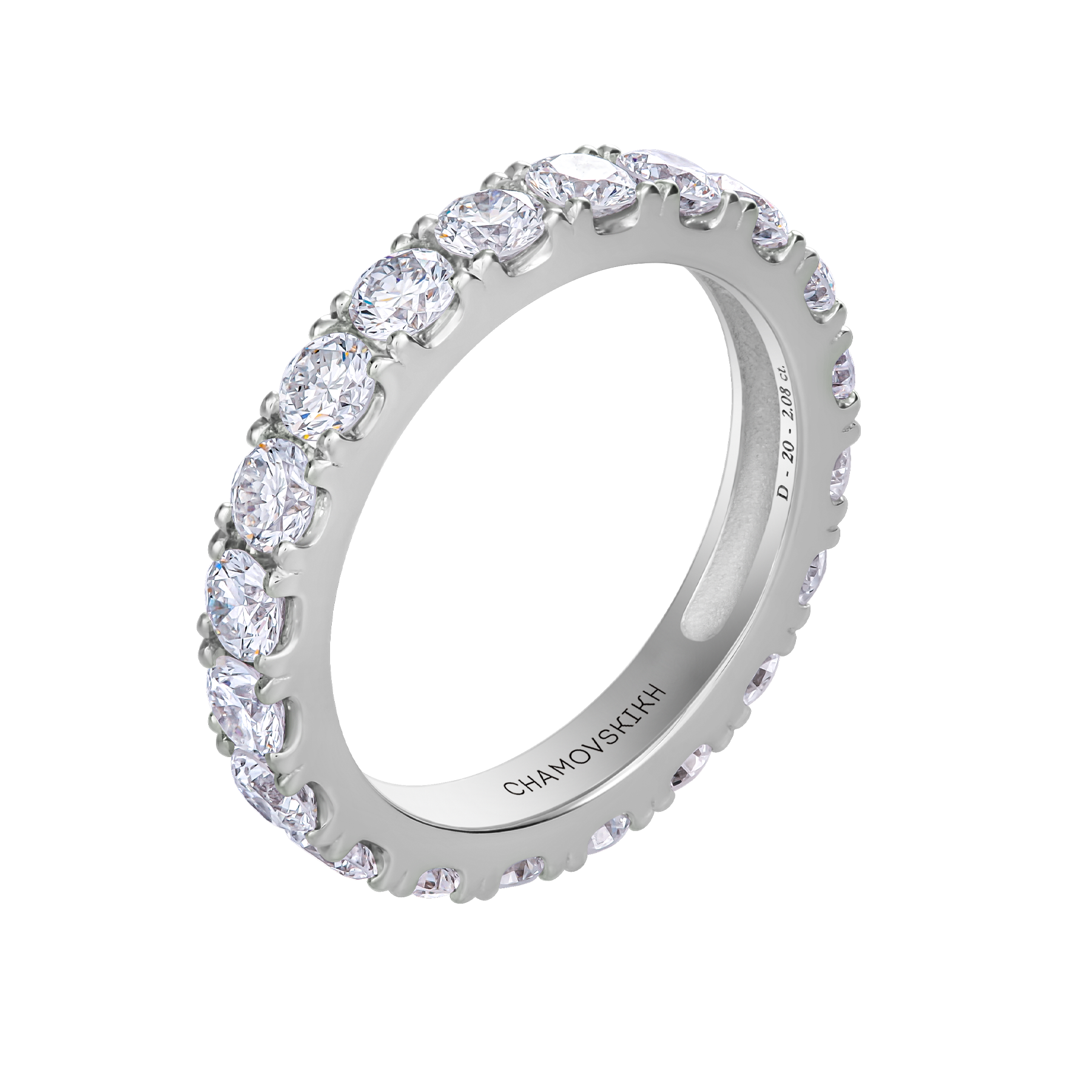 Кольцо с бриллиантами, белое золото