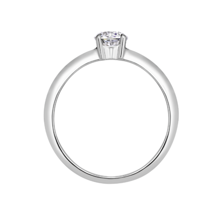 Помолвочное кольцо с бриллиантом, белое золото 2