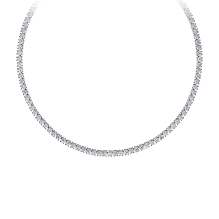 Колье с бриллиантами, белое золото