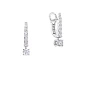 Серьги с рубинами и бриллиантами, белое золото