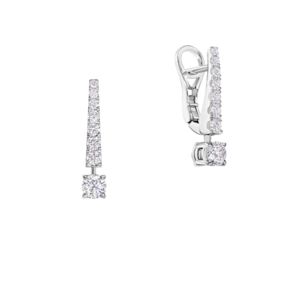 Серьги с рубинами и бриллиантами, белое золото 2