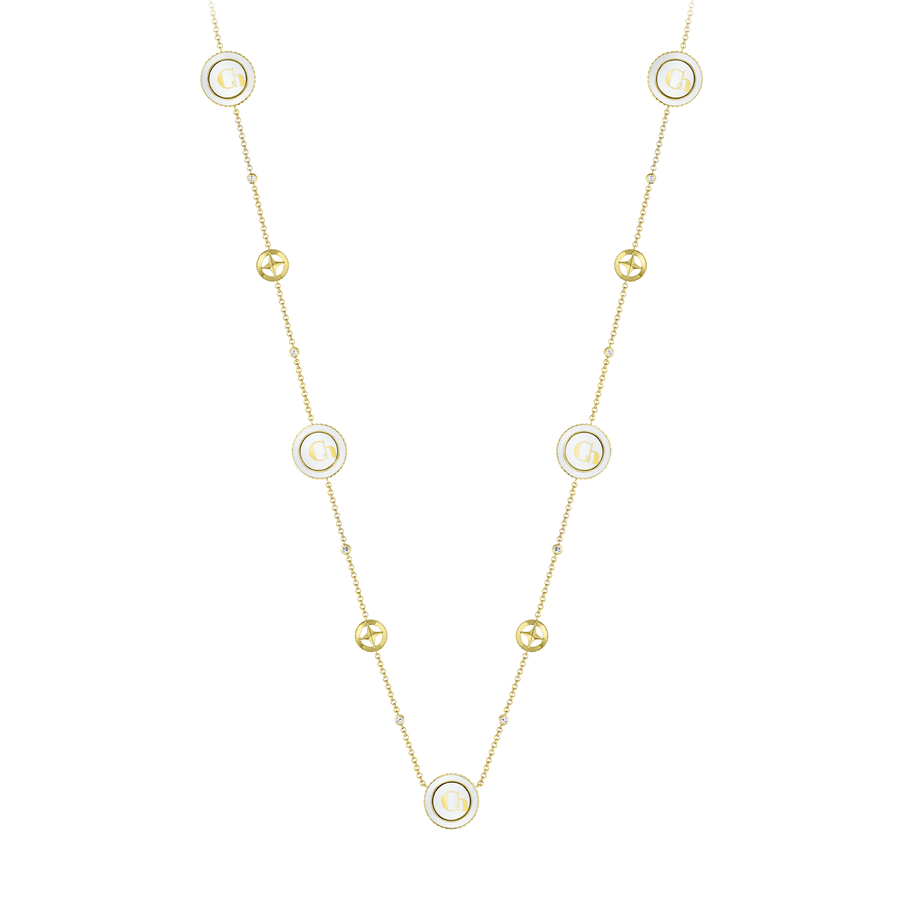 Колье с бриллиантами, желтое золото, н.керамика