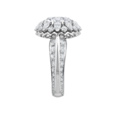 Кольцо с бриллиантами, белое золото