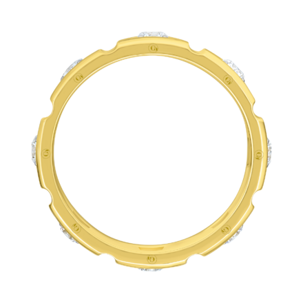 Обручальное кольцо с бриллиантами, желтое золото, н.керамика 3