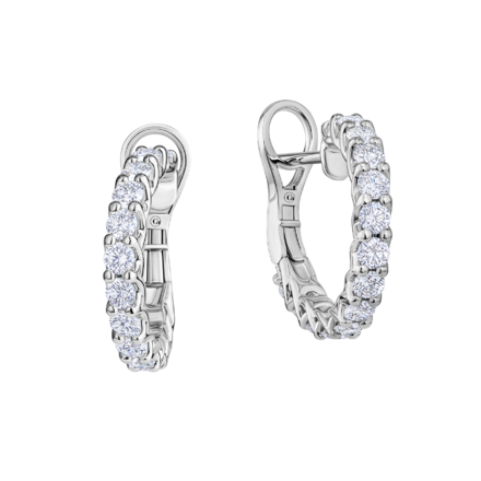 Серьги с бриллиантами, белое золото