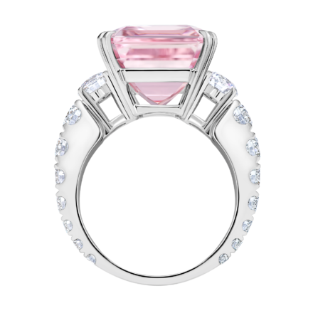 Кольцо с морганитом и бриллиантами, белое золото 3